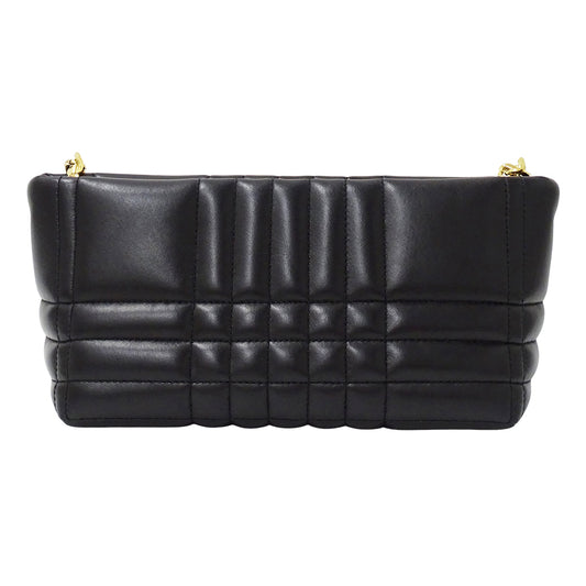 BURBERRY バーバリー ショルダーバッグ ブラック レザー レディース 【中古】