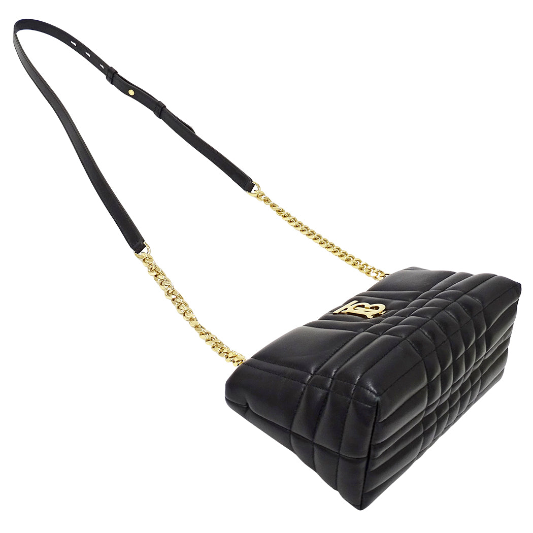 BURBERRY バーバリー ショルダーバッグ ブラック レザー レディース 【中古】