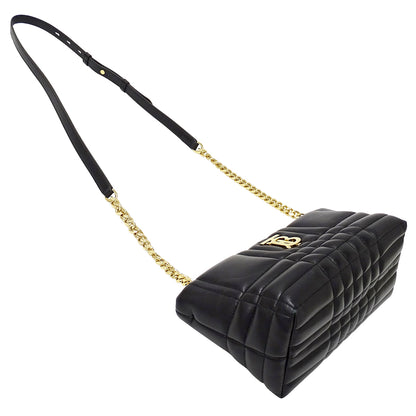 BURBERRY バーバリー ショルダーバッグ ブラック レザー レディース 【中古】