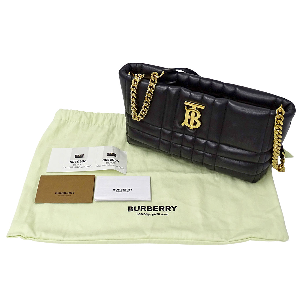 BURBERRY バーバリー ショルダーバッグ ブラック レザー レディース 【中古】