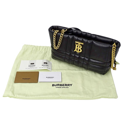 BURBERRY バーバリー ショルダーバッグ ブラック レザー レディース 【中古】