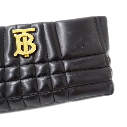 BURBERRY バーバリー ショルダーバッグ ブラック レザー レディース 【中古】