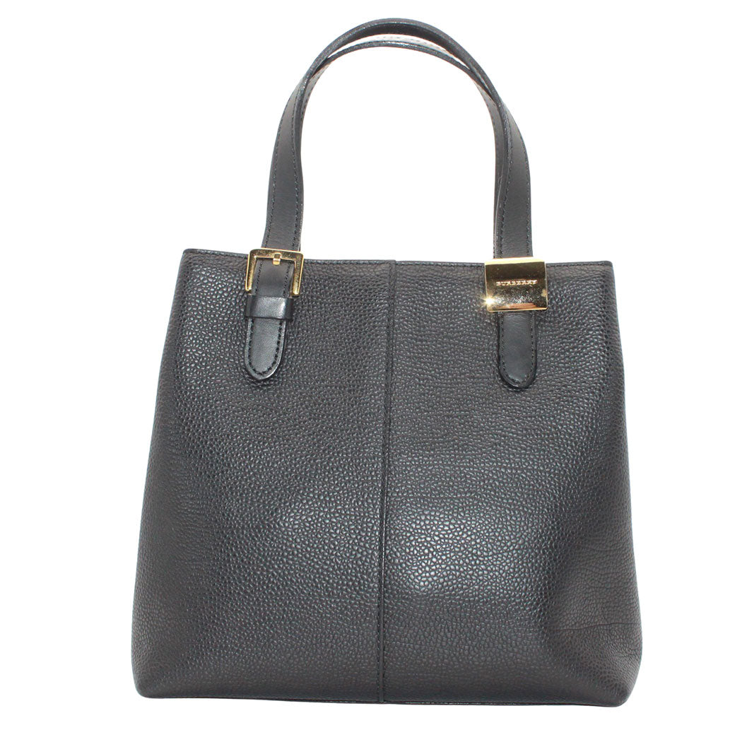 BURBERRY バーバリー ハンドバッグ ブラック レザー レディース 【中古】