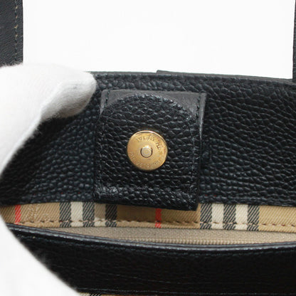 BURBERRY バーバリー ハンドバッグ ブラック レザー レディース 【中古】
