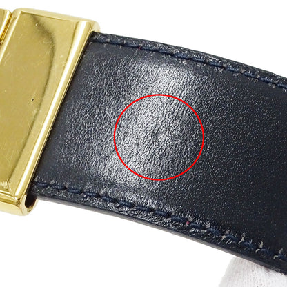 GUCCI グッチ ベルト ボルドー ブラック レザー レディース 【中古】