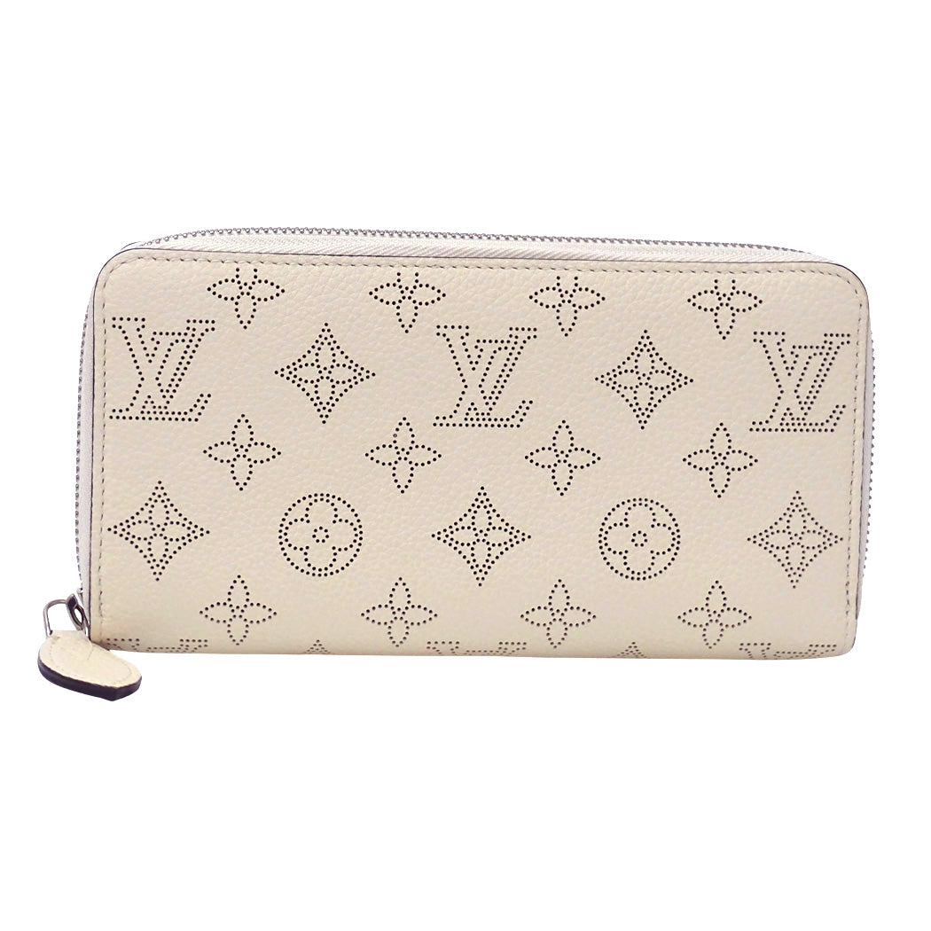 LOUIS VUITTON ルイ・ヴィトン ジッピーウォレット 長財布 クレーム M58878 モノグラムマヒナ レディース 【中古】