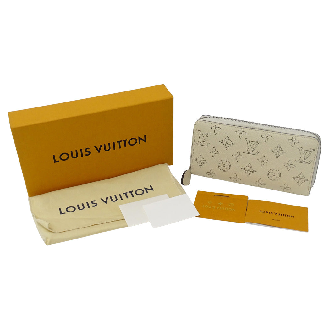 LOUIS VUITTON ルイ・ヴィトン ジッピーウォレット 長財布 クレーム M58878 モノグラムマヒナ レディース 【中古】