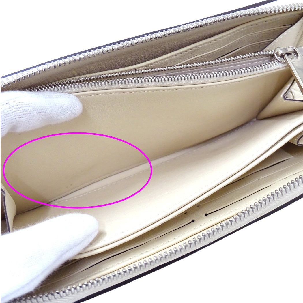 LOUIS VUITTON ルイ・ヴィトン ジッピーウォレット 長財布 クレーム M58878 モノグラムマヒナ レディース 【中古】