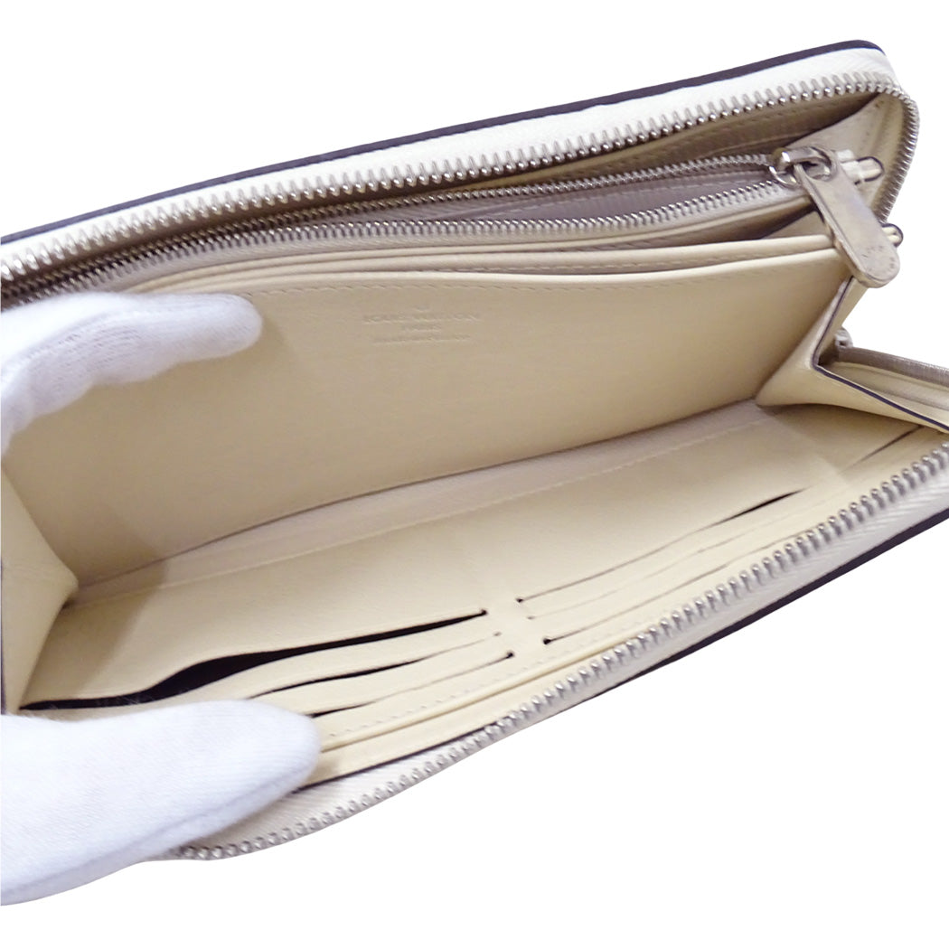 LOUIS VUITTON ルイ・ヴィトン ジッピーウォレット 長財布 クレーム M58878 モノグラムマヒナ レディース 【中古】