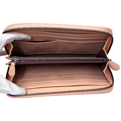 BOTTEGAVENETA ボッテガ・ヴェネタ 長財布 イントレチャート ピンク レザー レディース 【中古】