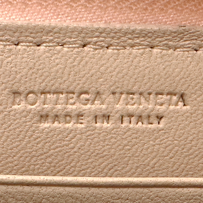 BOTTEGAVENETA ボッテガ・ヴェネタ 長財布 イントレチャート ピンク レザー レディース 【中古】