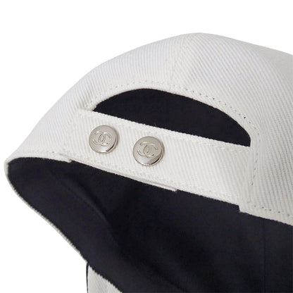 CHANEL シャネル キャップ ホワイト コットン レディース 【中古】