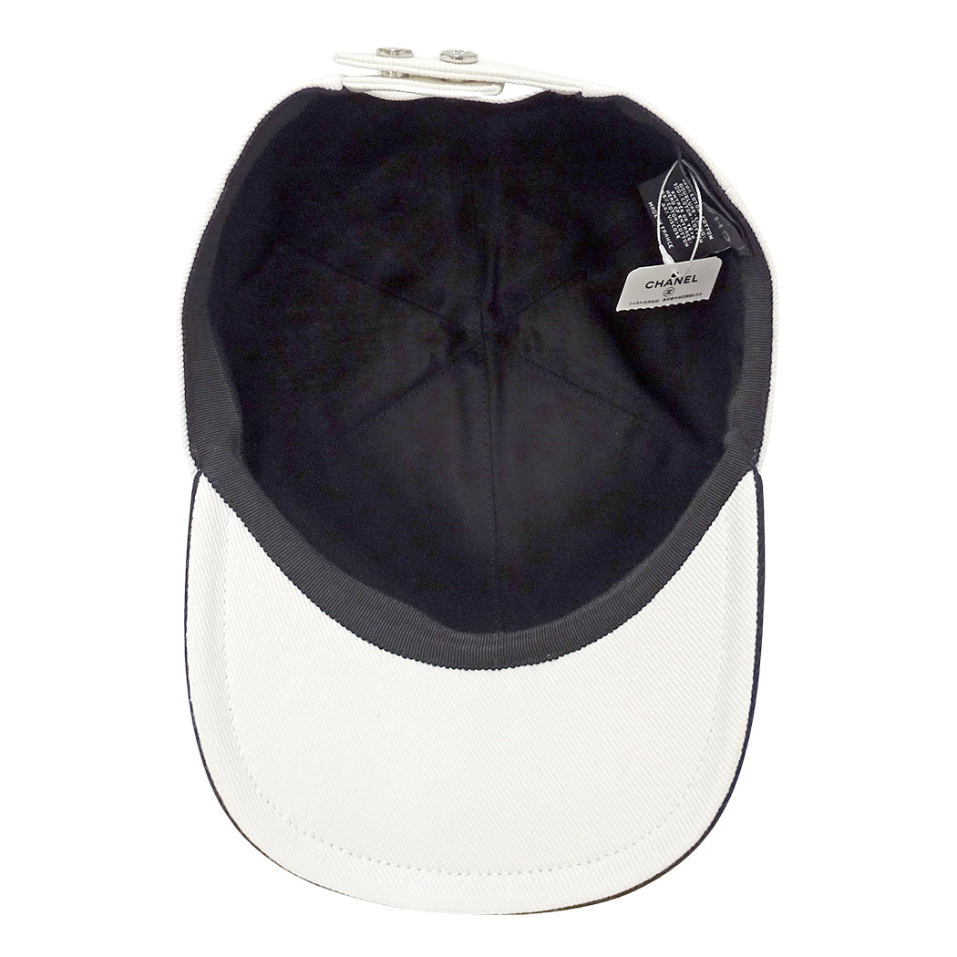 CHANEL シャネル キャップ ホワイト コットン レディース 【中古】