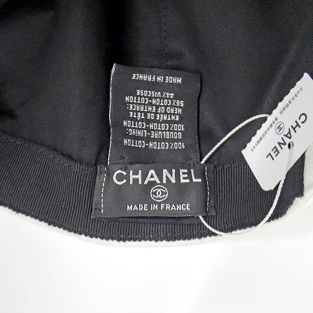 CHANEL シャネル キャップ ホワイト コットン レディース 【中古】
