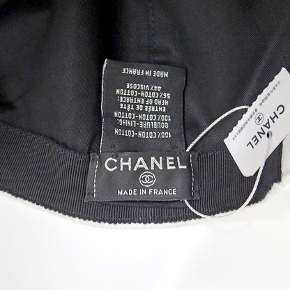 CHANEL シャネル キャップ ホワイト コットン レディース 【中古】