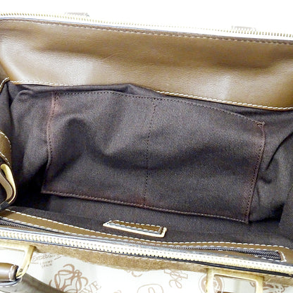 LOEWE ロエベ ハンドバッグ ベージュ ブラウン キャンバス レディース 【中古】