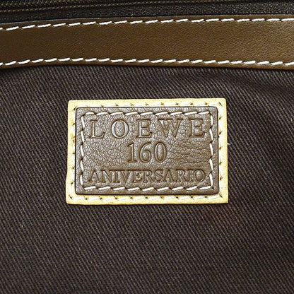 LOEWE ロエベ ハンドバッグ ベージュ ブラウン キャンバス レディース 【中古】