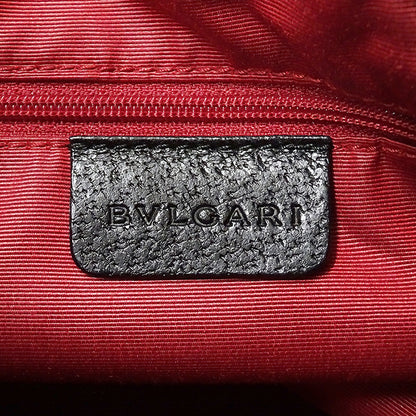 BVLGARI ブルガリ ハンドバッグ ロゴマニア ブラック キャンバス レディース 【中古】