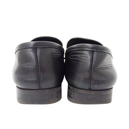 Ferragamo フェラガモ ローファー ダブルガンチーニ ブラック レザー メンズ 【中古】