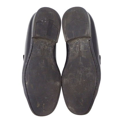 Ferragamo フェラガモ ローファー ダブルガンチーニ ブラック レザー メンズ 【中古】