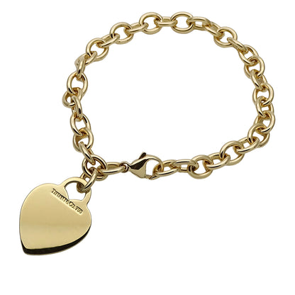 TIFFANY&Co. ティファニー リターントゥハート ブレスレット 750YG レディース 磨き済み【中古】