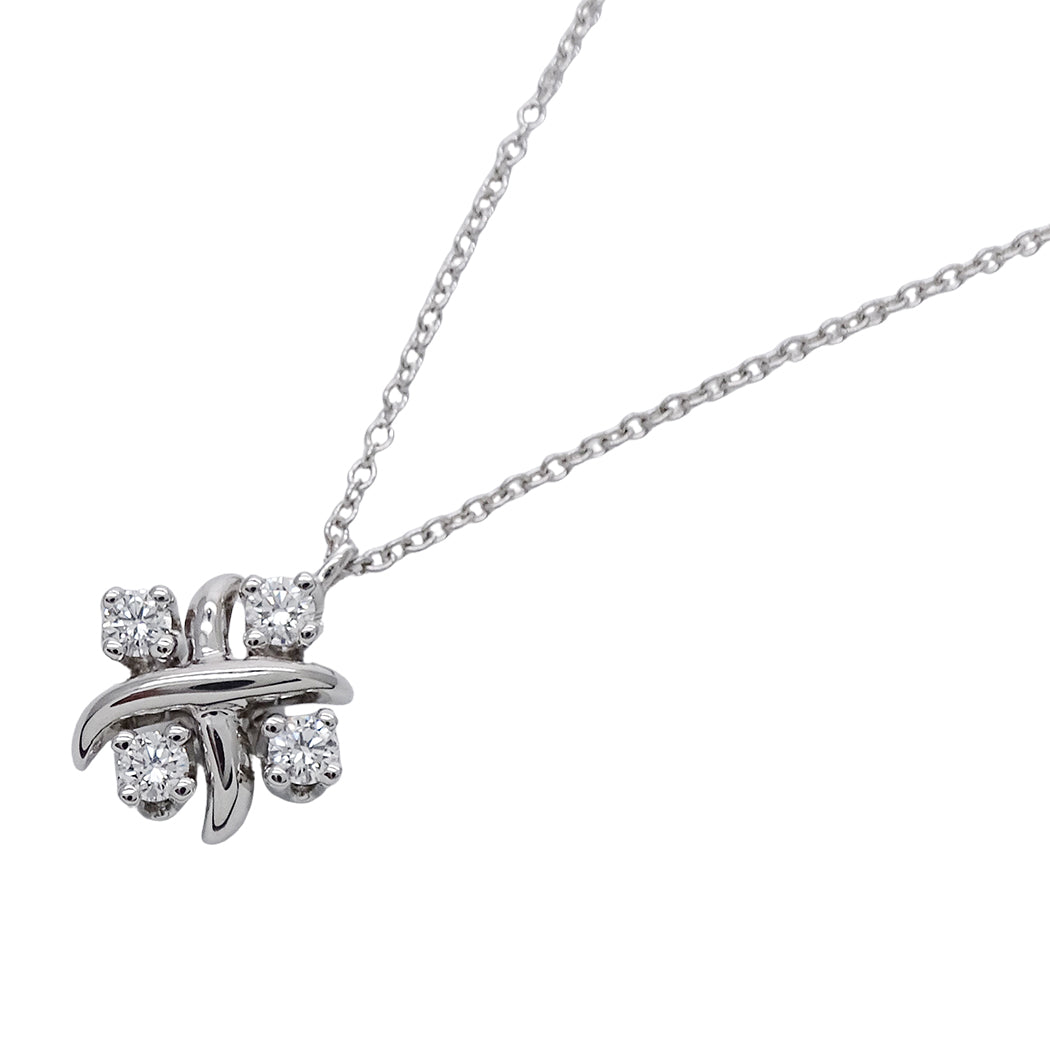 TIFFANY&Co. ティファニー ジャン シュランバージェ ネックレス プラチナ レディース 磨き済み【中古】