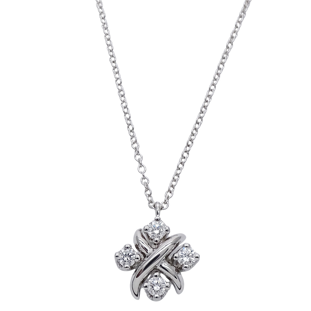 TIFFANY&Co. ティファニー ジャン シュランバージェ ネックレス プラチナ レディース 磨き済み【中古】