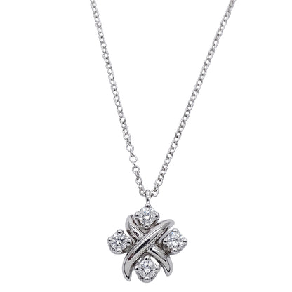 TIFFANY&Co. ティファニー ジャン シュランバージェ ネックレス プラチナ レディース 磨き済み【中古】