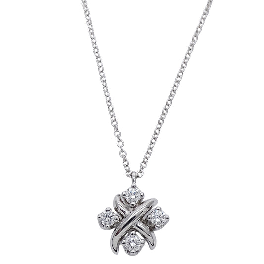 TIFFANY&Co. ティファニー ジャン シュランバージェ ネックレス プラチナ レディース 磨き済み【中古】