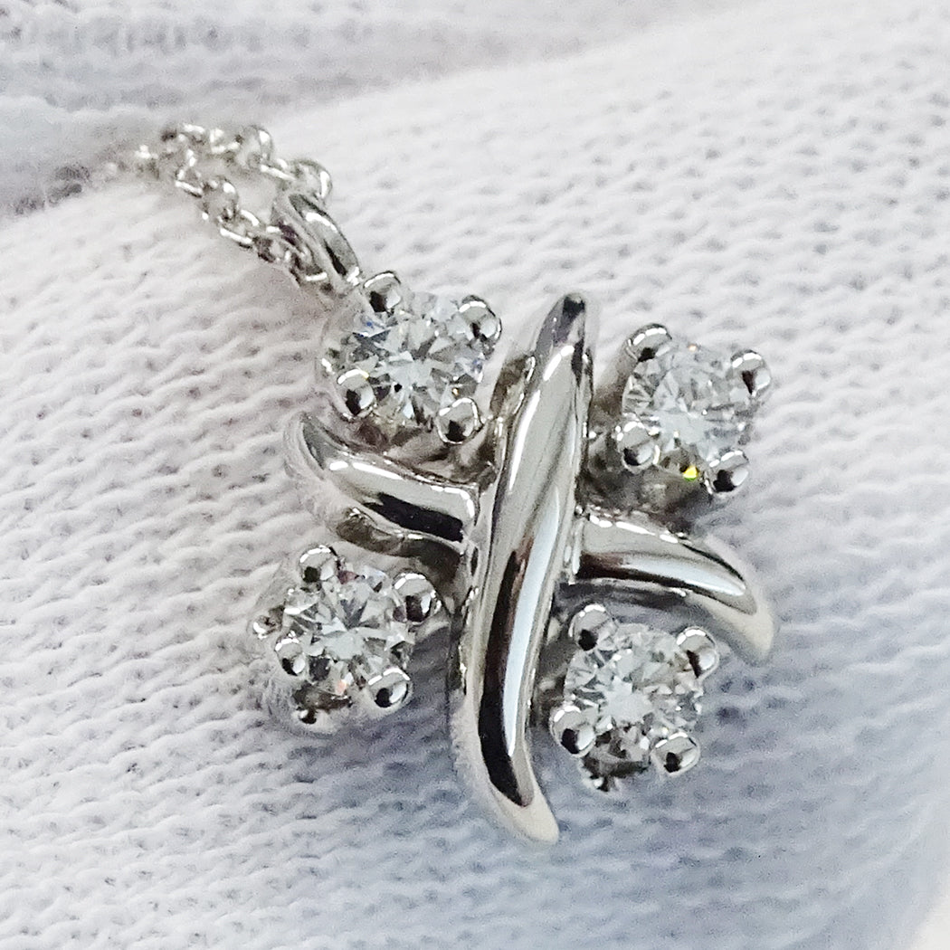 TIFFANY&Co. ティファニー ジャン シュランバージェ ネックレス プラチナ レディース 磨き済み【中古】