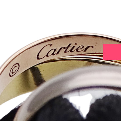 Cartier カルティエ トリニティ ブレスレット 750YG 750PG 750WG ブラックコード レディース 磨き済み【中古】