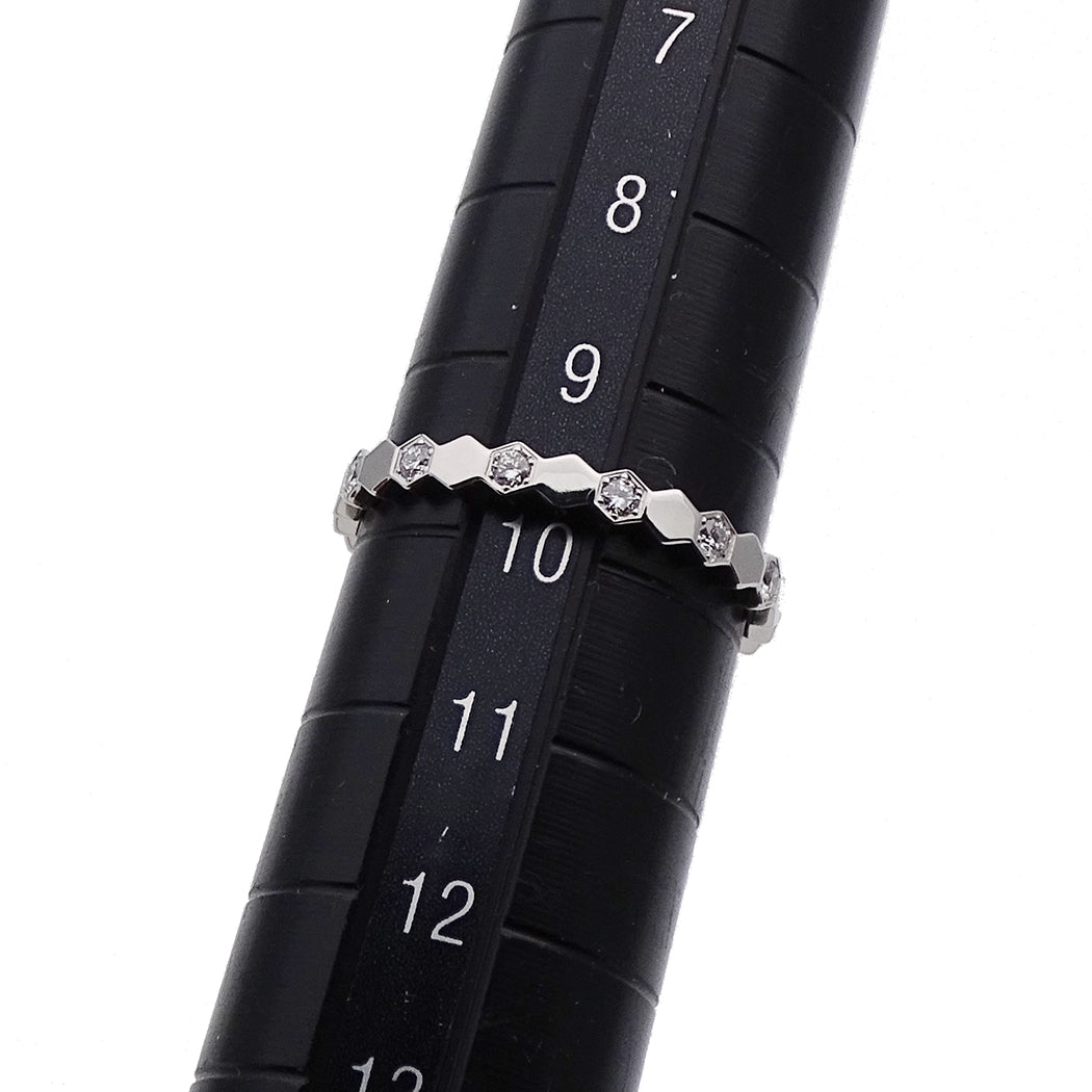 CHAUMET ショーメ ビードゥ リング 指輪 750WG ハーフダイヤモンド #50 約10号 レディース 磨き済み【中古】
