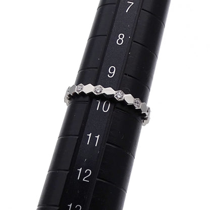 CHAUMET ショーメ ビードゥ リング 指輪 750WG ハーフダイヤモンド #50 約10号 レディース 磨き済み【中古】