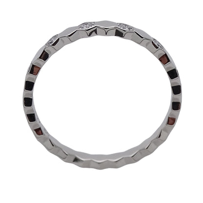 CHAUMET ショーメ ビードゥ リング 指輪 750WG ハーフダイヤモンド #50 約10号 レディース 磨き済み【中古】