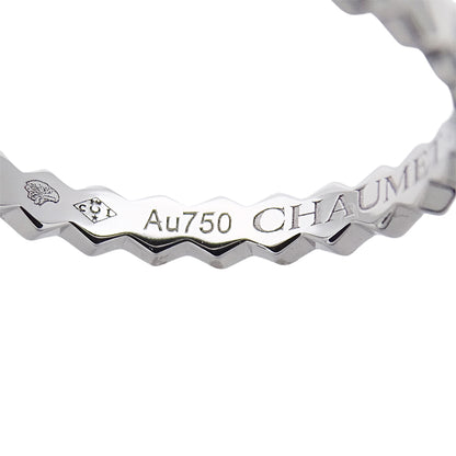 CHAUMET ショーメ ビードゥ リング 指輪 750WG ハーフダイヤモンド #50 約10号 レディース 磨き済み【中古】