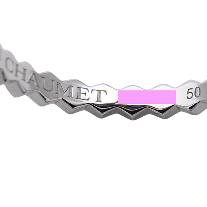 CHAUMET ショーメ ビードゥ リング 指輪 750WG ハーフダイヤモンド #50 約10号 レディース 磨き済み【中古】