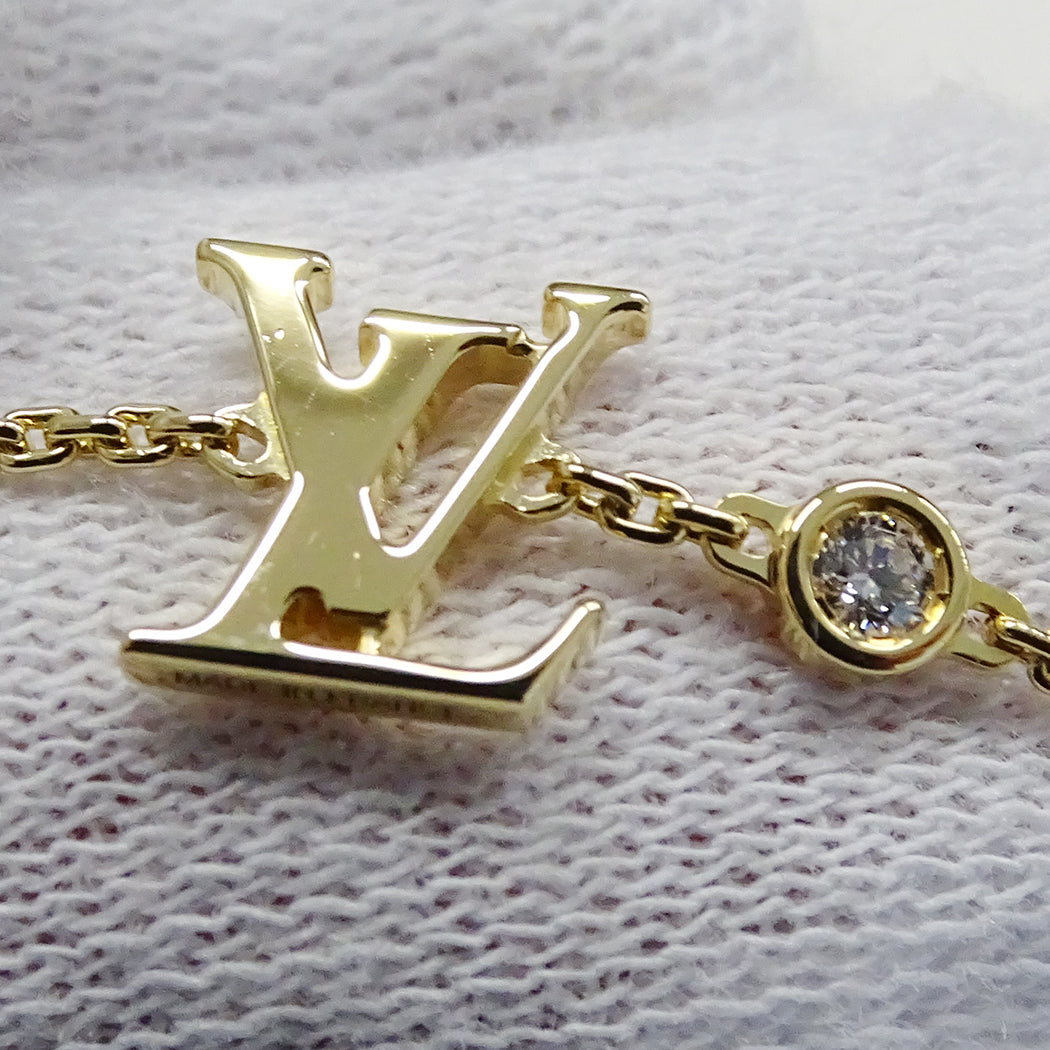 LOUIS VUITTON ルイ・ヴィトン ペンダント イディール ブロッサム LV ネックレス 750YG レディース 磨き済み【中古】