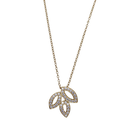 HARRY WINSTON ハリー・ウィンストン リリークラスター ミニ ネックレス 750YG イエローゴールド レディース PEDYSM1MLC 磨き済み(自社) 【中古】