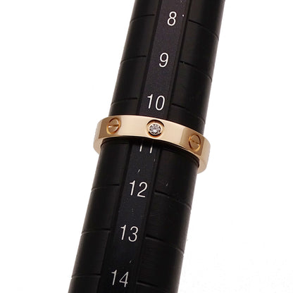 Cartier カルティエ ミニラブ LOVE リング 指輪 750PG 1Pダイヤモンド #51 約11号 レディース 磨き済み【中古】