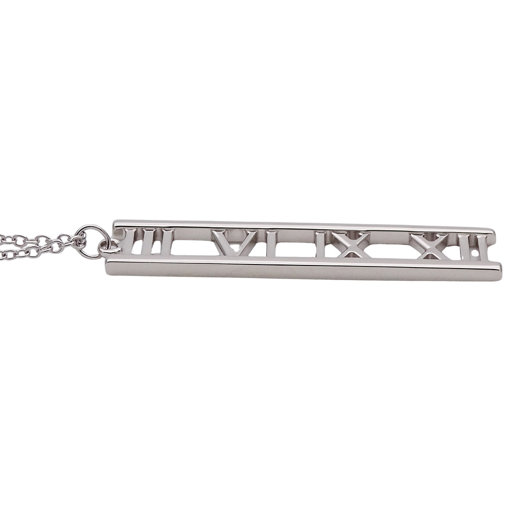 TIFFANY&Co. ティファニー アトラス オープンバー ネックレス 750WG レディース 磨き済み 【中古】
