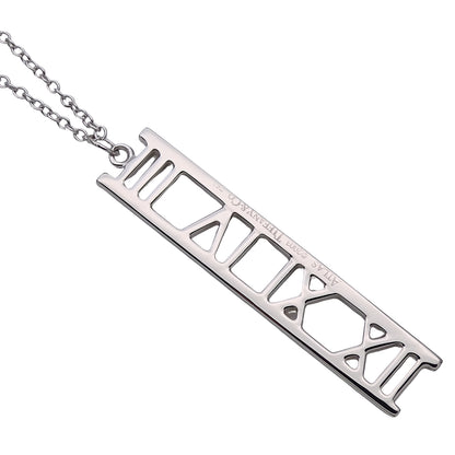 TIFFANY&Co. ティファニー アトラス オープンバー ネックレス 750WG レディース 磨き済み 【中古】