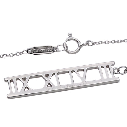 TIFFANY&Co. ティファニー アトラス オープンバー ネックレス 750WG レディース 磨き済み 【中古】