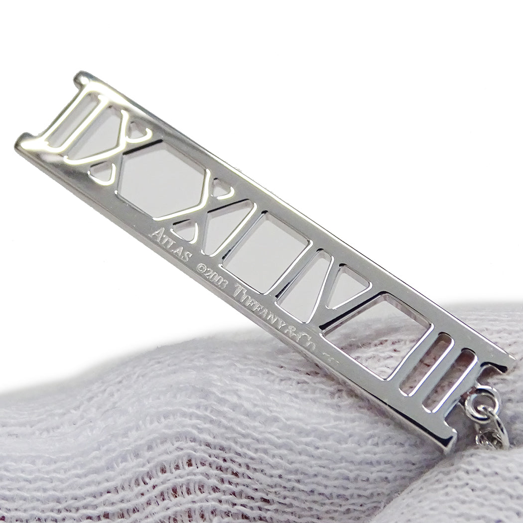 TIFFANY&Co. ティファニー アトラス オープンバー ネックレス 750WG レディース 磨き済み 【中古】