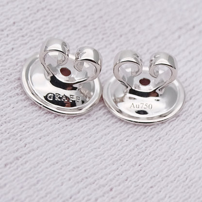 GRAFF グラフ パヴェ バタフライ スモール スタッド ピアス 750WG ダイヤモンド レディース 磨き済み【中古】