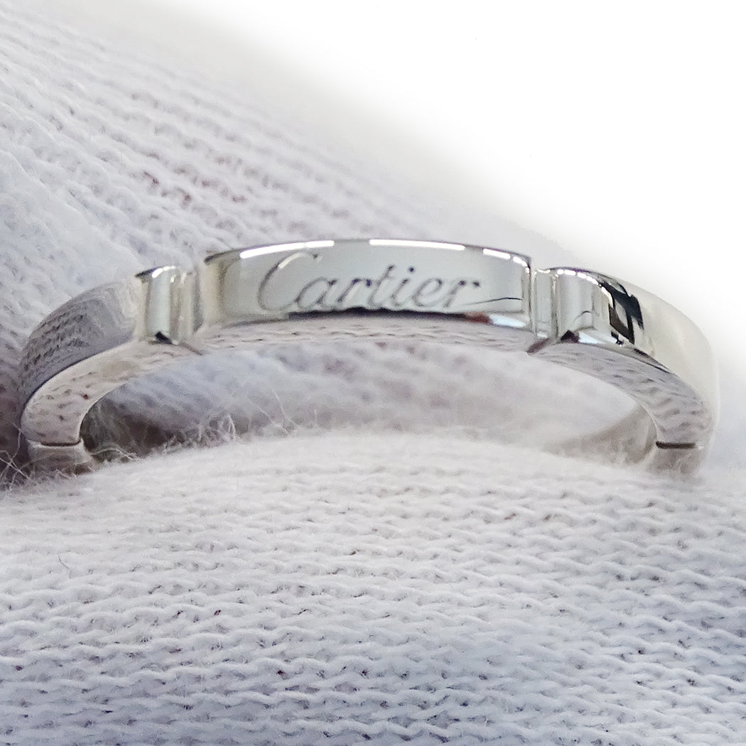 Cartier カルティエ マイヨンパンテール リング 指輪 750WG #49 約9号 レディース 磨き済み【中古】