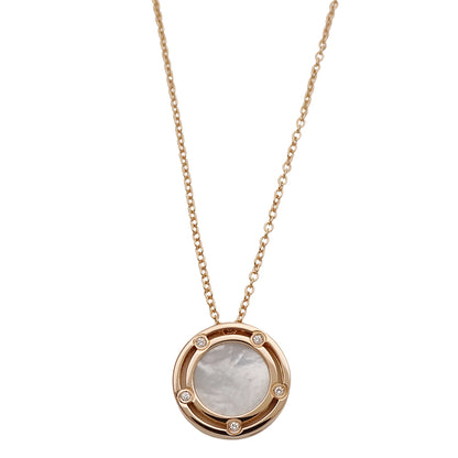 DAMIANI ダミアーニ Dサイド ネックレス 750PG マザーオブパール ダイヤモンド レディース 磨き済み【中古】