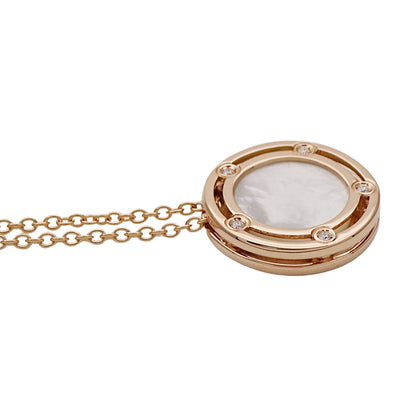 DAMIANI ダミアーニ Dサイド ネックレス 750PG マザーオブパール ダイヤモンド レディース 磨き済み【中古】