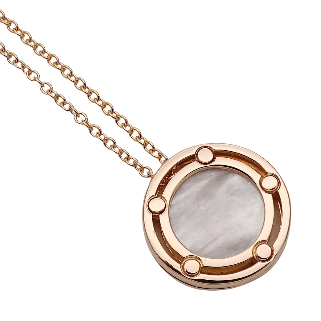DAMIANI ダミアーニ Dサイド ネックレス 750PG マザーオブパール ダイヤモンド レディース 磨き済み【中古】