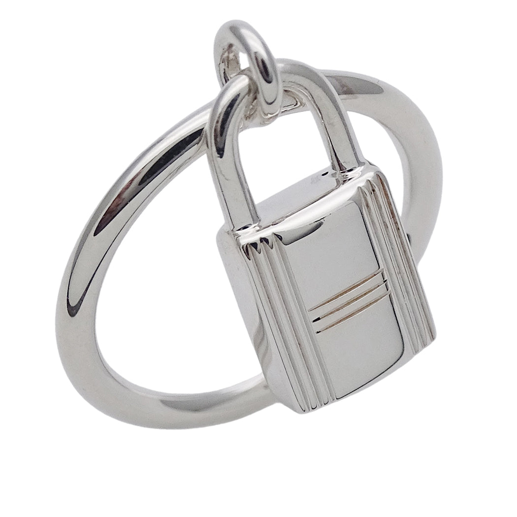 HERMES エルメス アミュレット カデナ リング 指輪 SV925 シルバー #55 約14号 レディース 磨き済み【中古】