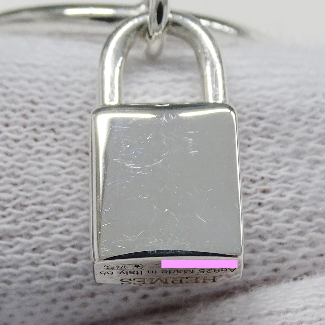HERMES エルメス アミュレット カデナ リング 指輪 SV925 シルバー #55 約14号 レディース 磨き済み【中古】